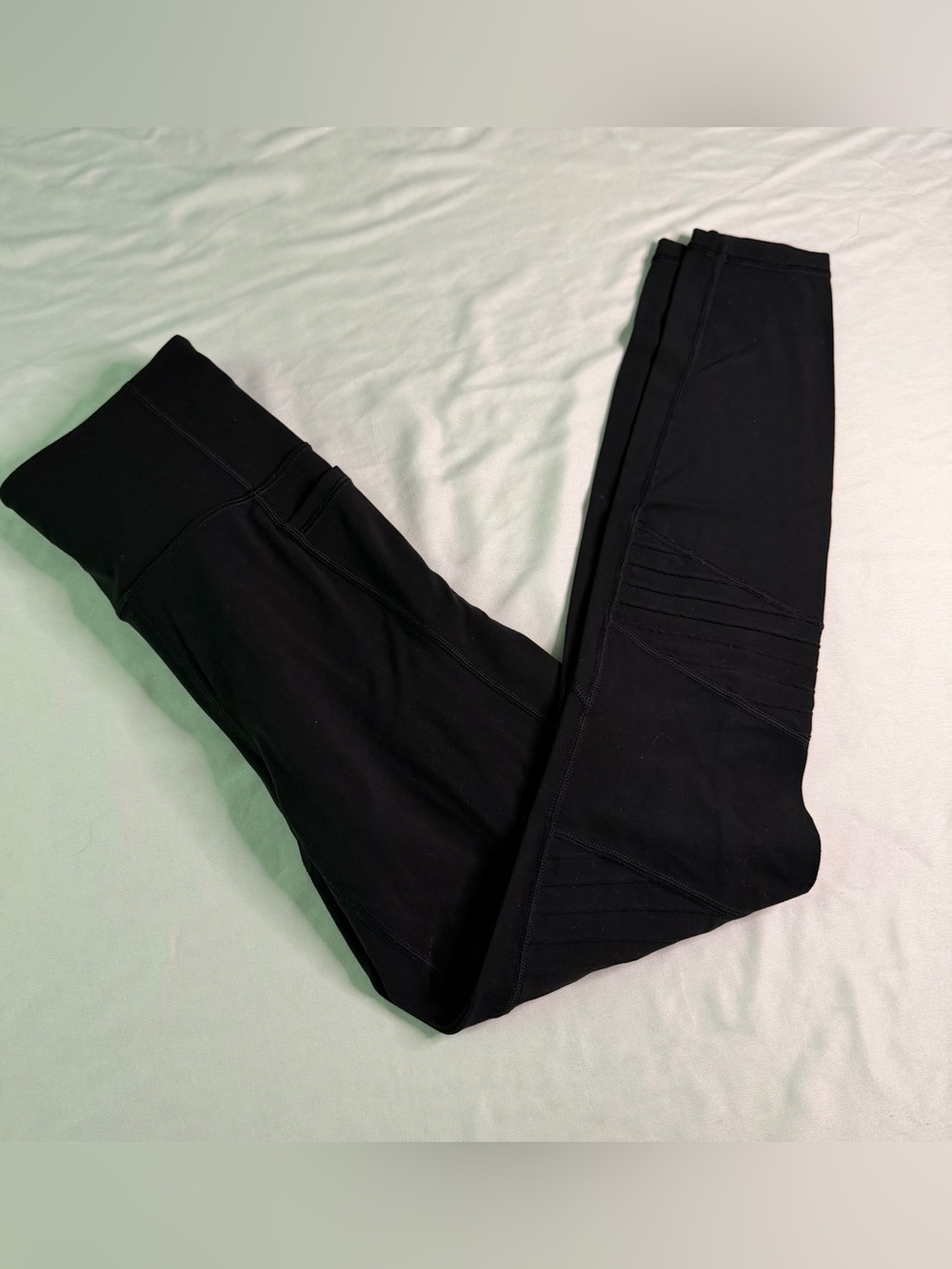 Athleta Moto Athletic Activewear Running Training Leggings XS Black 24in Inseam